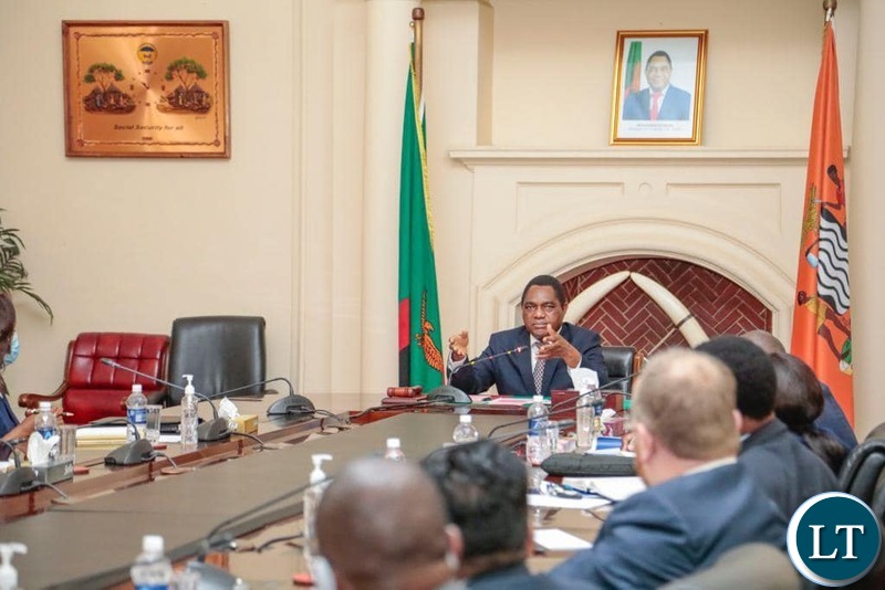President hakainde Hichilema addressing  a Team from Bankers Association of Zambia