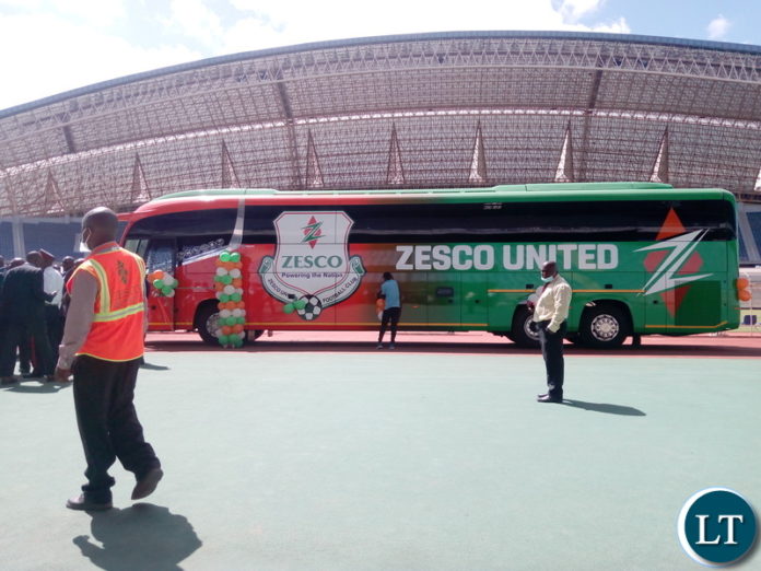 The unveiling a team bus for Zesco United Football Club.