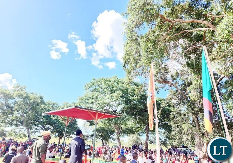HH at a public rally held at Palangoto Primary School in Luwingu District