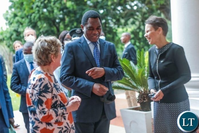 Finland’s Deputy Minister of International Trade, Ms. Nina Vaskunlahti to Zambia.