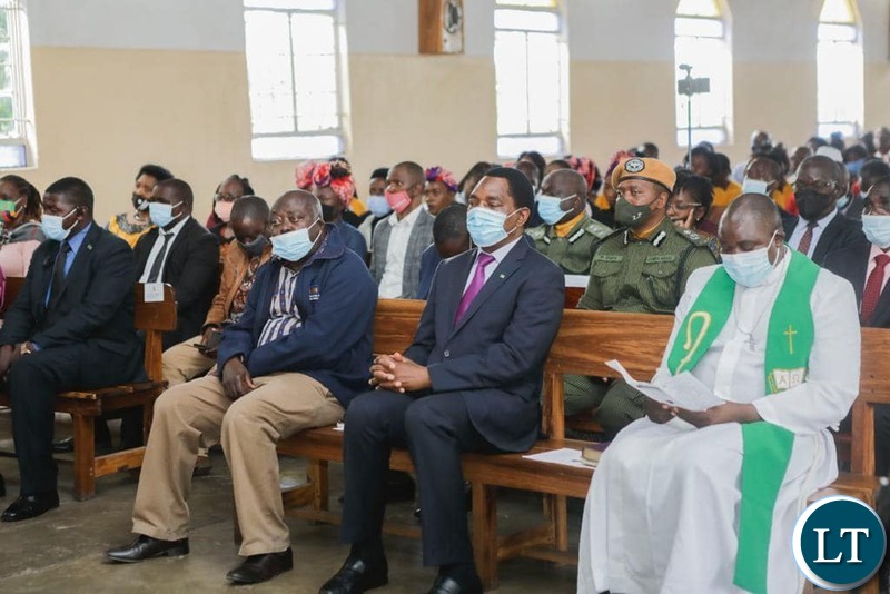 HH attending Church Service in Mongu