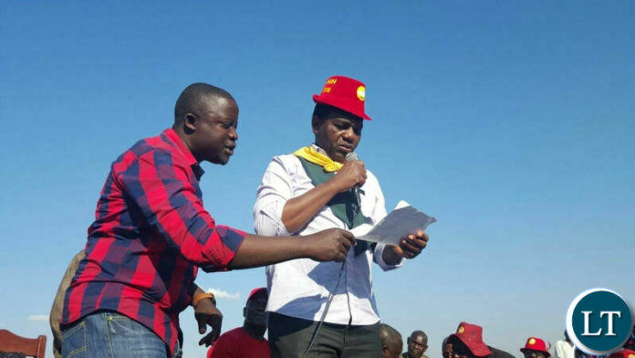 Pix: Stanley Kakubo with Hakainde Hichilema campaigning in the 2016 elections.