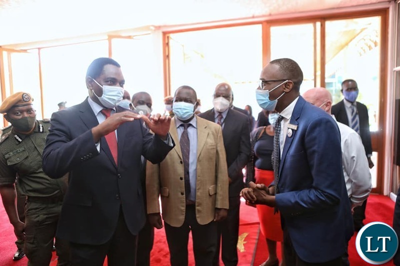 President Hichilema at  the Zambia National Farmers Union ( ZNFU ) symposium at Mulungushi international Conference centre.