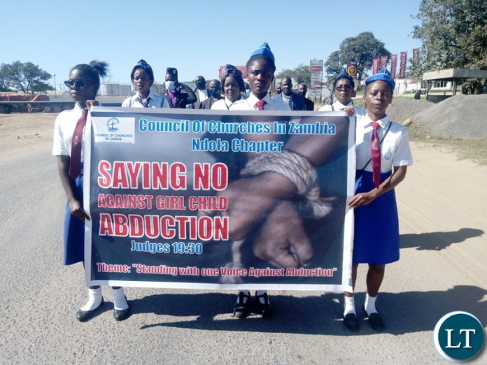 A march-past and prayers have been conducted in Ndola City on the Copperbelt against the reported case of abduction in the country.