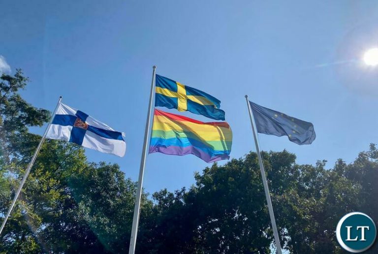 Swedish, Finnish Embassies in Zambia fly gay pride flag as Emmanuel Mwamba demands answers from Ministry of Foreign Affairs