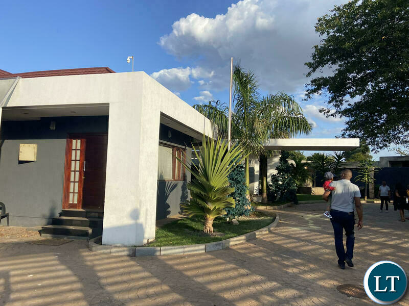 Bowman Lusambo inspecting the house