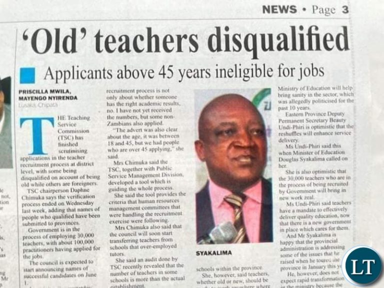 It’s hypocritical and fraud to disqualify citizens above the age of 45 from the ongoing teacher recruitment