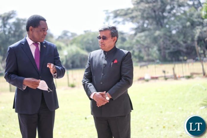 HH with Indian High Commissioner to Zambia Ashok Kumar