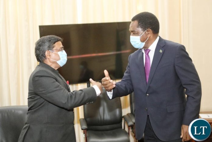 HH with Indian High Commissioner to Zambia Ashok Kumar