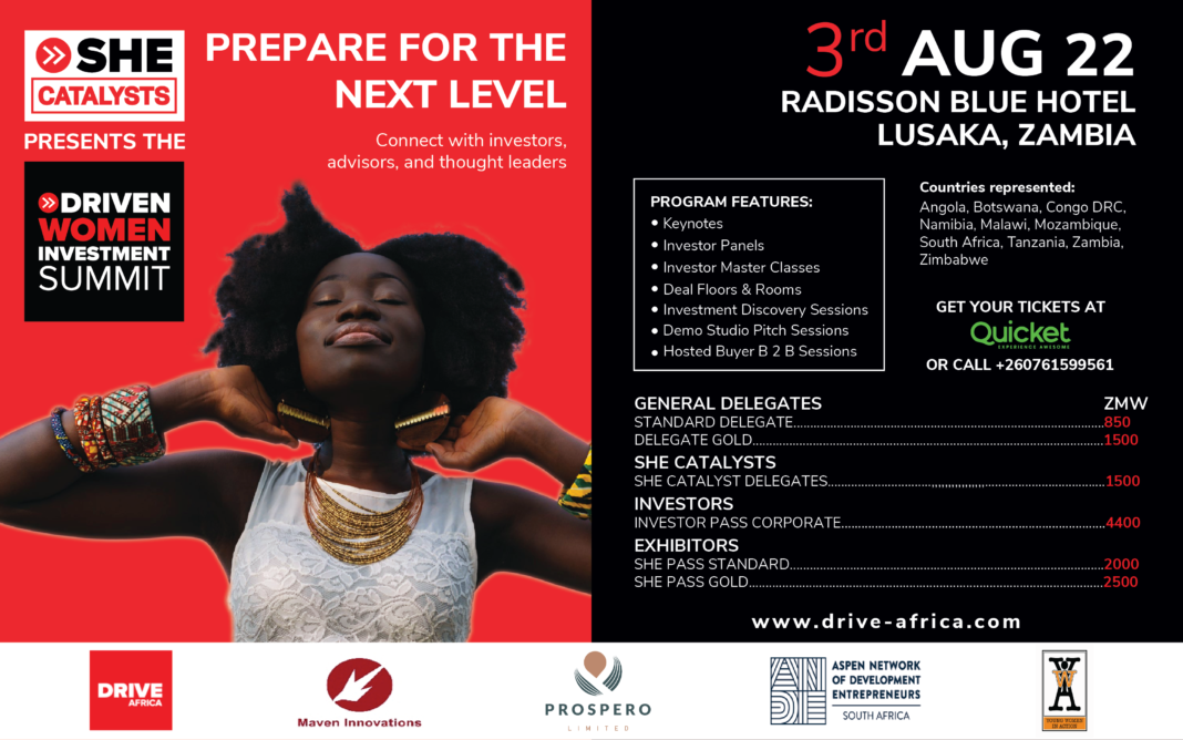 Summit Linking Women Entrepreneurs to Investors to be held in Lusaka on August 3, 2022