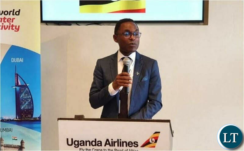 Former Uganda Airlines chief executive officers Mr Cornwell Muleya in happier times