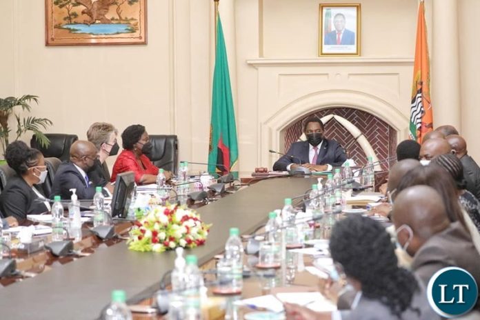 World Bank Vice President for Eastern and Southern Africa, Victoria Kwakwa and her delegation at State House World Bank Vice President for Eastern and Southern Africa, Victoria Kwakwa and her delegation at State House