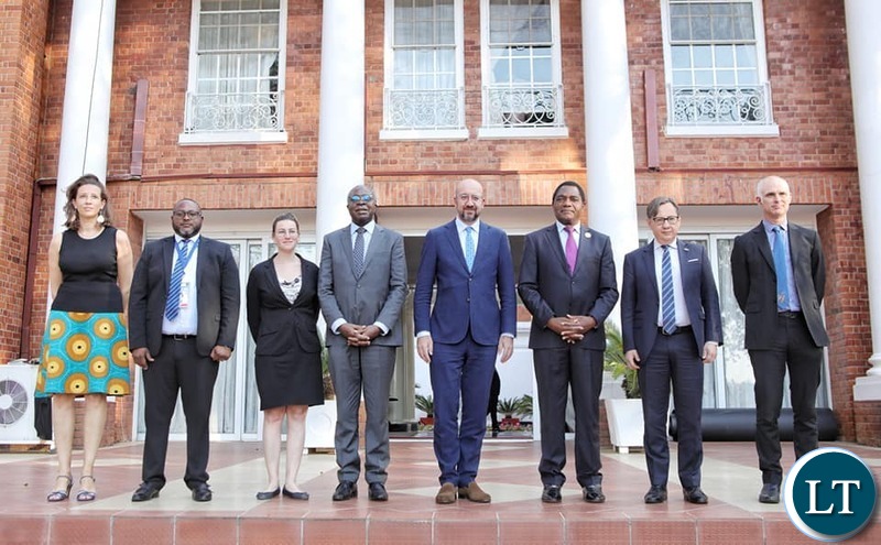 HH with EU President, Charles Michelle delegation