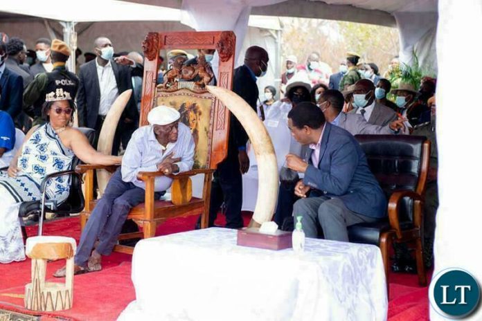 HH at the Bene Mukuni Traditional Ceremony at Simukale Shrine Grounds in Livingstone