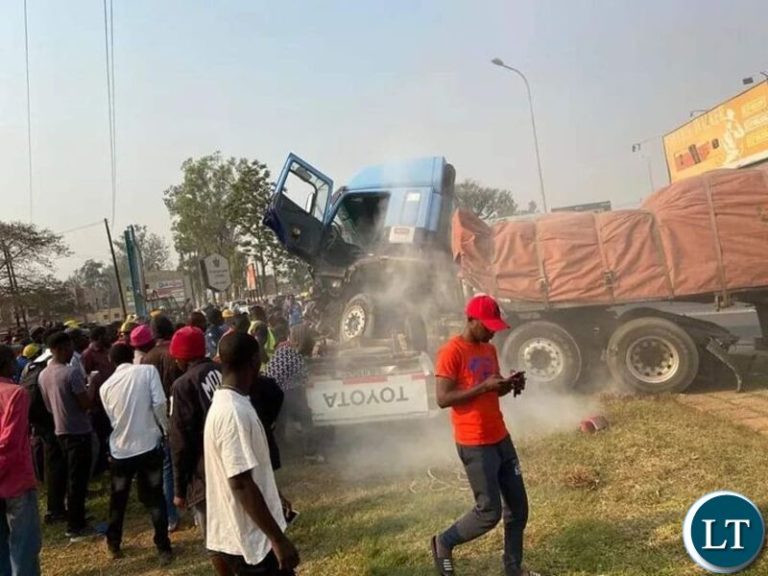 Man dies after his vehicle is hit by a Truck in Lusaka