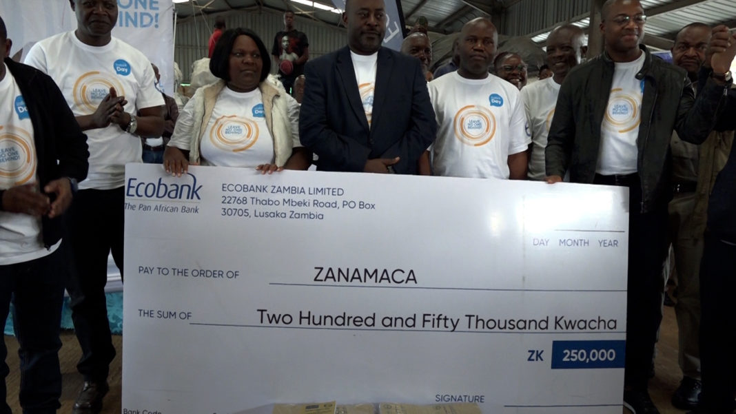 Mubanga commends Ecobank for helping vulnerable Marketers in Lusaka