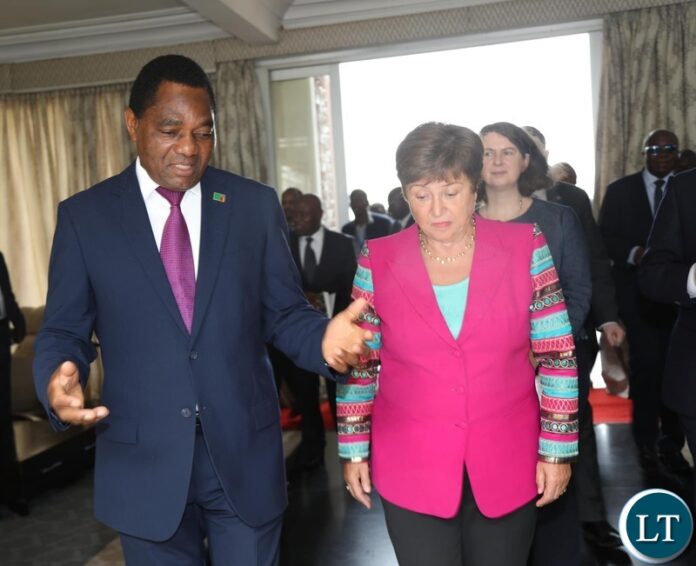 HH at State House with International Monetary Fund (IMF) Managing Director, Ms. Kristalina Georgieva