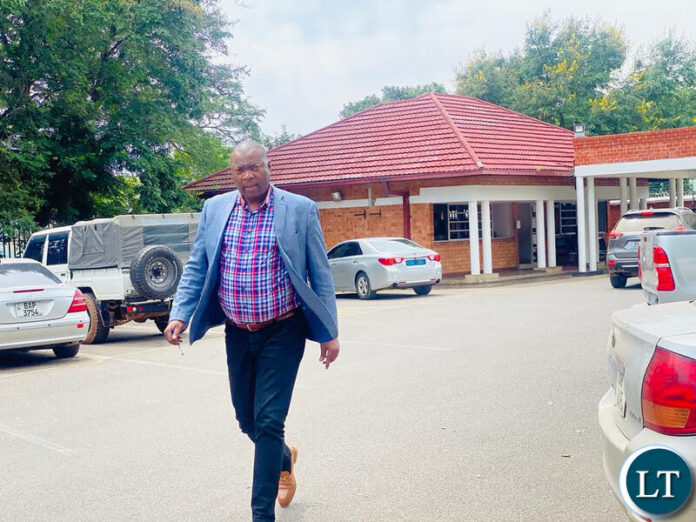 Mr Bowman Lusambo leaving State House after dropping off his letter