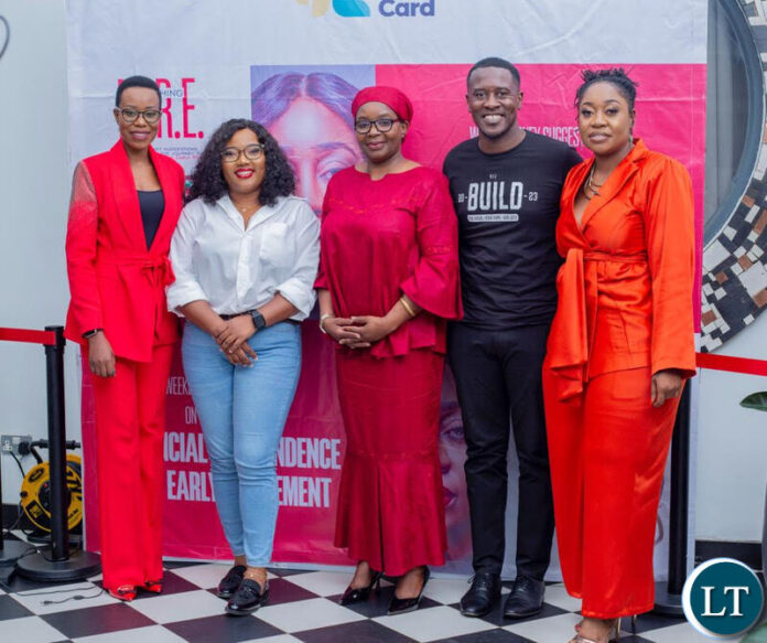 FSD Zambia Executive Director Engwase Mwale (c) pictured with author Jane Mazimba and other speakers FSD Zambia Executive Director Engwase Mwale (c) pictured with author Jane Mazimba and other speakers