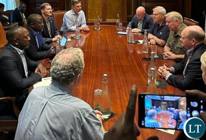 US Congressional delegation meeting with Tourism Minister Rodney Sikumba and Foreign Affairs Minister Stanley Kakubo in Livingstone
