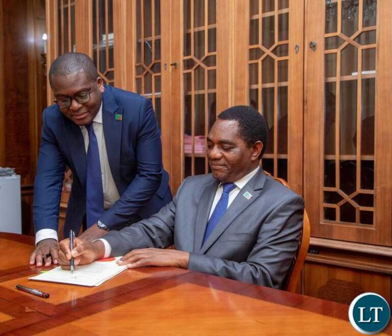 President Hichilema signs Electronic Governement Regulations SI