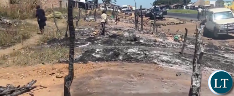 Traders urged to trade in designated areas after John Chinena Highway Market burnt to the ground