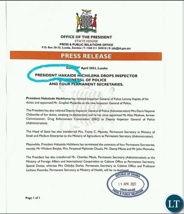President Hakainde Hichilema’s press team misspells his name