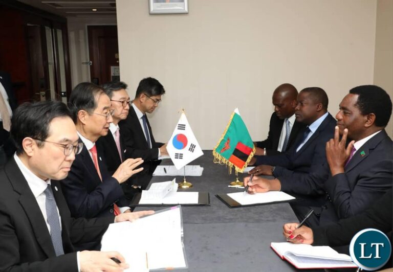 President Hichilema meets with South Korean Prime Minister Han Duck-Soo