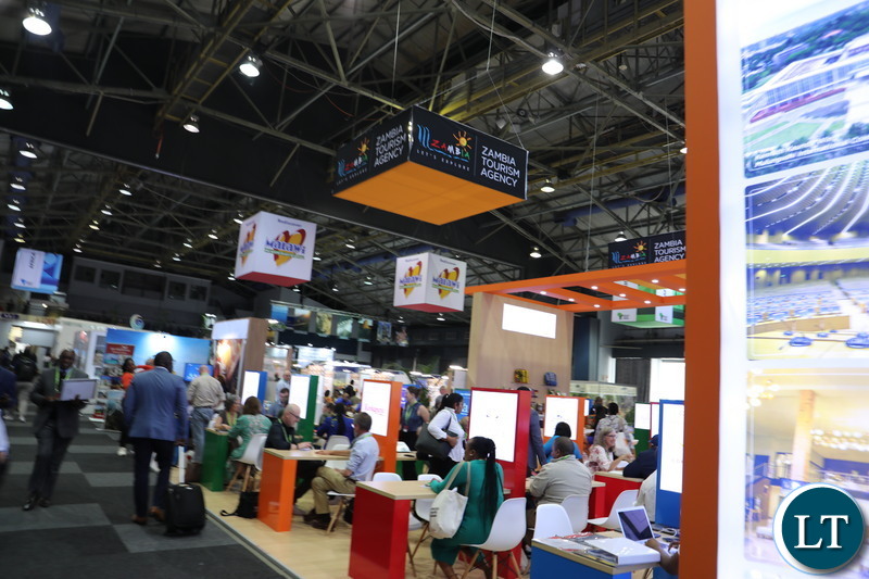 The Zambia Tourism Agency stand at Africa's Travel Indaba at Durban ICC in Durban