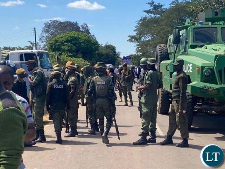Heavy Police Presence at Former President Lungu’s House Amidst Theft Allegations