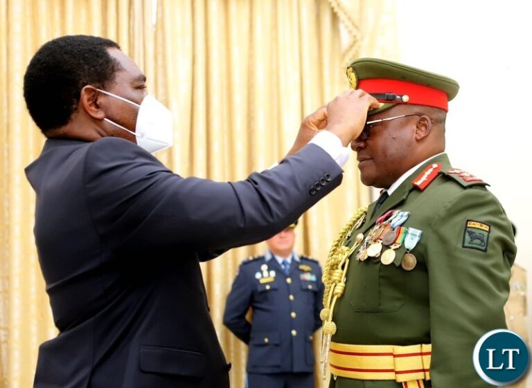 President Hakainde Hichilema Promotes  Brigadier General Humprey Nyone