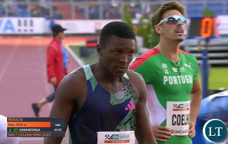 Muzala Samukonga Clinches Gold Medal in Men’s 400m Race at Ostrava Golden Spikes