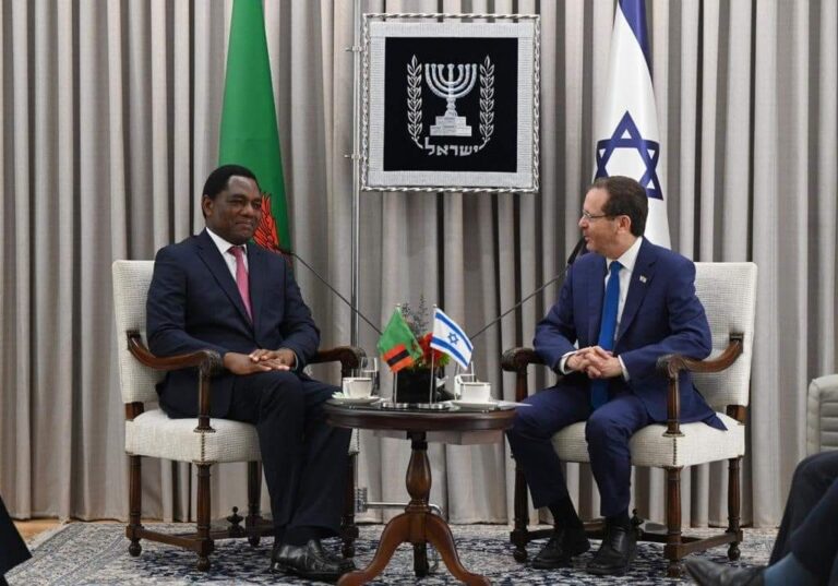 President Hichilema confers with Israeli President