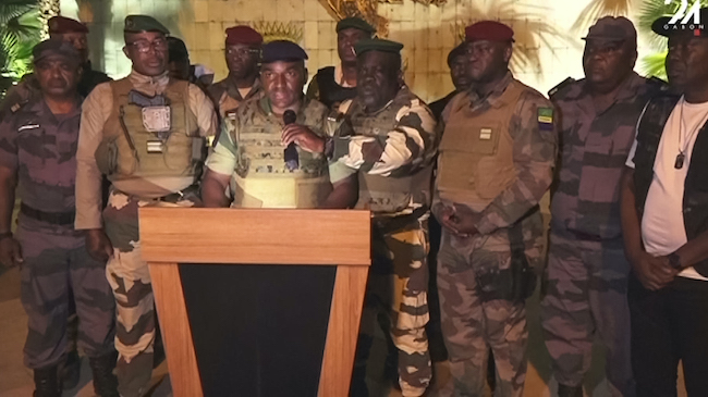 Military coup declared in Gabon following presidential election
