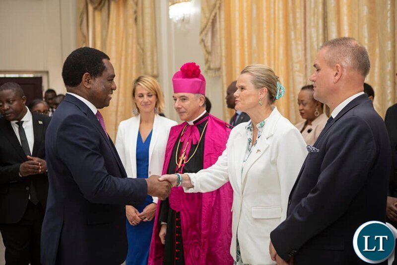 President Hichilema Receives Credentials of Several Ambassadors, Calls for Global Peace