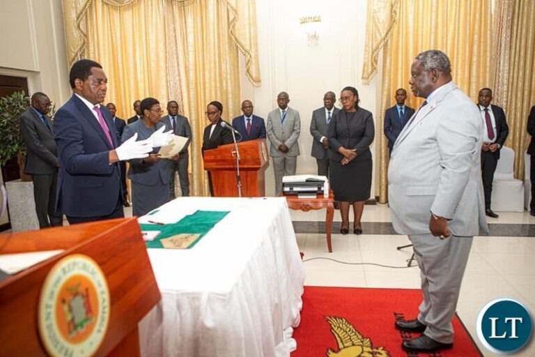 President Hichilema Swears in Peter Mumba as Permanent Secretary of Energy, Vows to Address Fuel Pricing Concerns