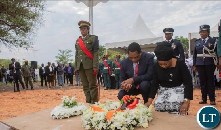 President Hichilema Pays Tribute to the Late Former Speaker Amusa Mwanamwambwa
