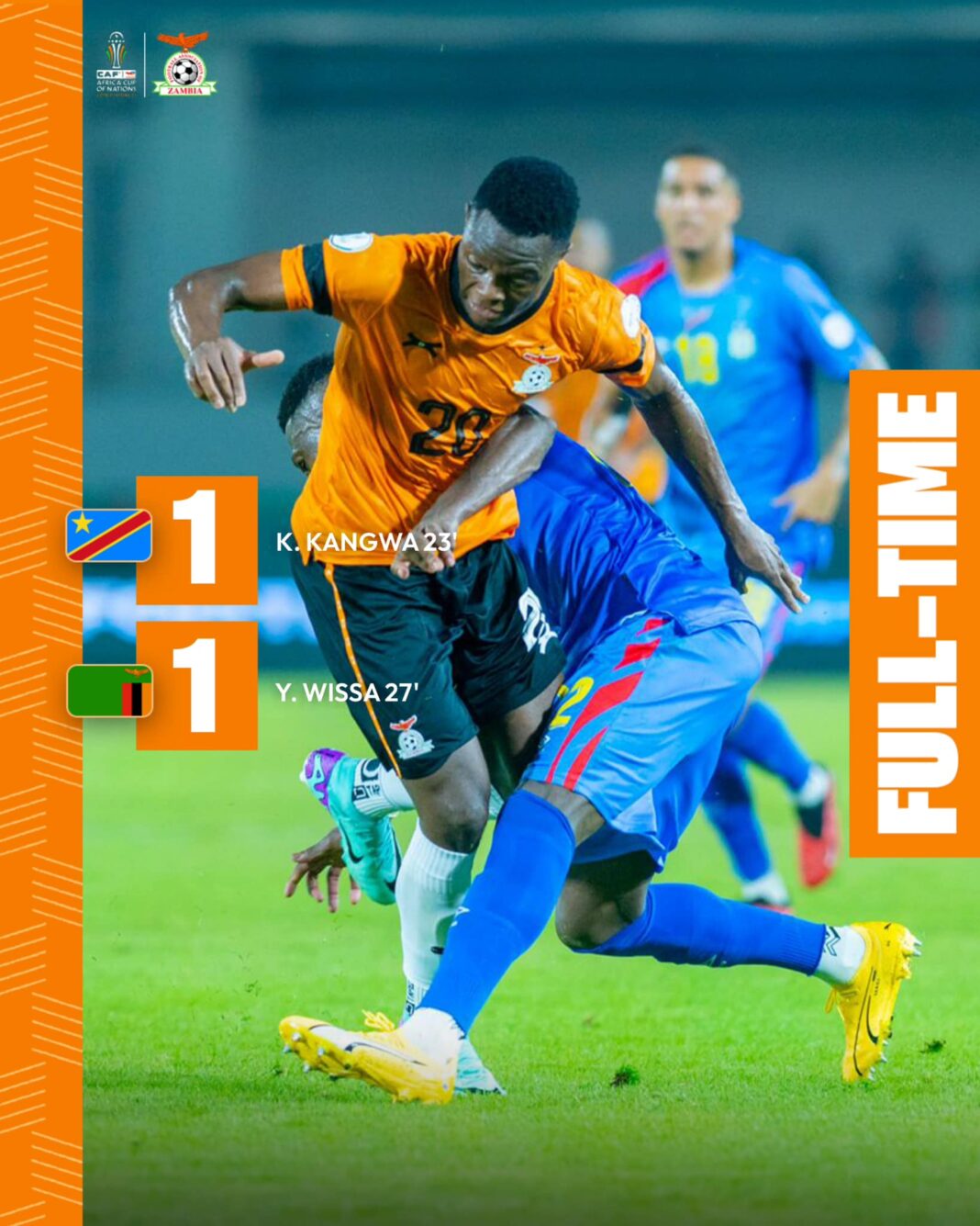 Zambia and DR Congo Share Honors in AFCON Opener