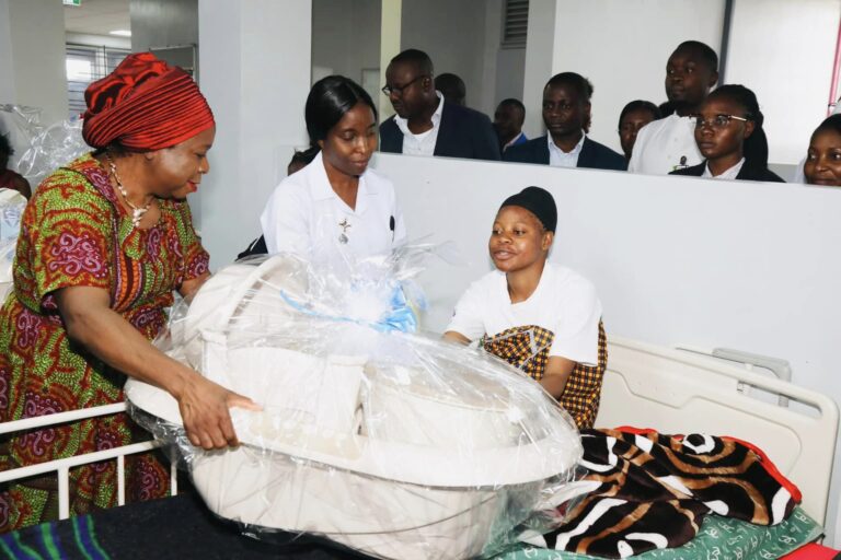 Vice President Nalumango gifts New Year babies, raises concern over increased cholera cases