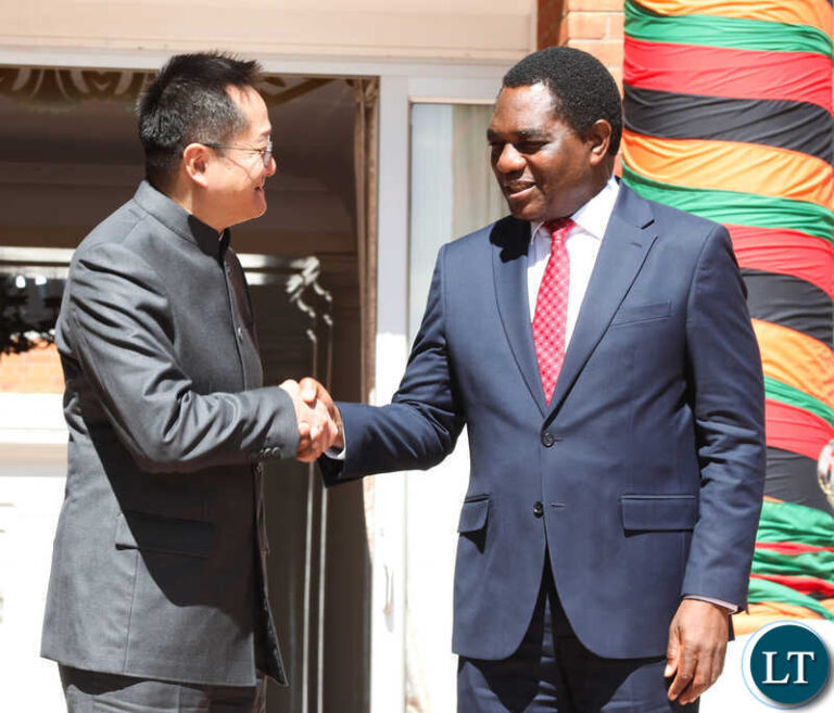 President Hichilema Bids Farewell to Outgoing Chinese Ambassador