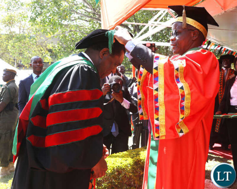 President Hichilema Receives Honorary Doctorate from the University of Zambia, Reflects on His Alma Mater’s Legacy