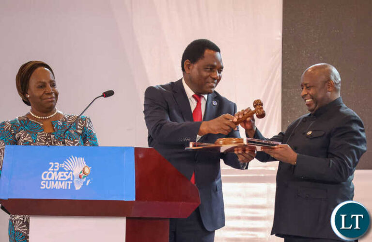 Zambia Hands Over COMESA Chairmanship as President Hichilema Advocates for Economic Integration