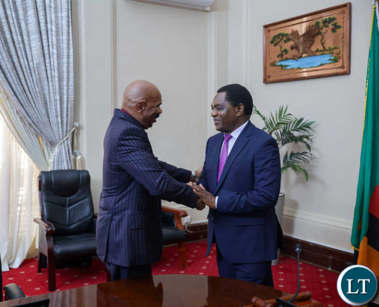 President Hichilema Meets Steve Harvey to Boost Zambia’s Tourism Sector