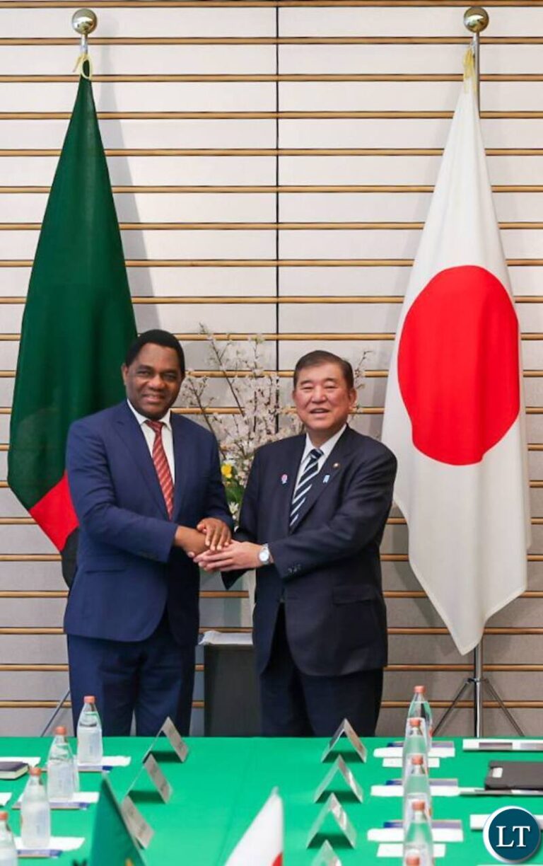 President Hichilema Meets Japanese Prime Minister Shigeru Ishiba, Strengthens Bilateral Ties