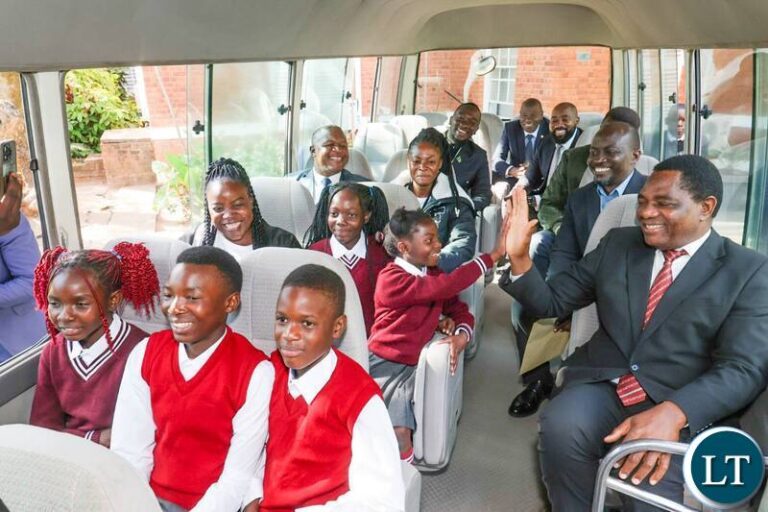President Hichilema Donates Bus in Honour of Footprints of Hope, Late Founder Dora Moono Nyambe