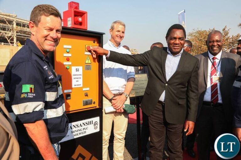 President Hichilema commissions USD 1.25 billion Kansanshi Mine Plc Expansion Project