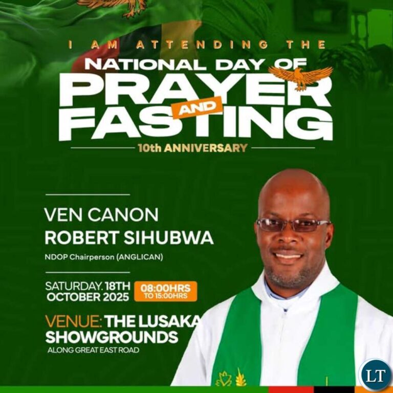 Clergyman urges Zambians to unite in prayer