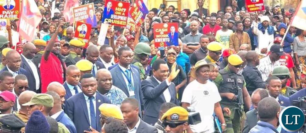 President Hichilema Forced to Flee Chiwempala Market After Stone-Throwing Miners Disrupt Address