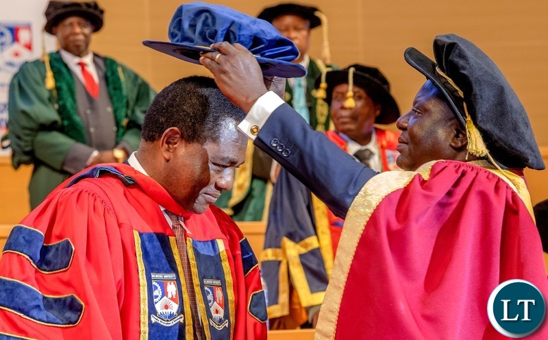 President Hichilema awarded Honorary Doctorate in Agribusiness