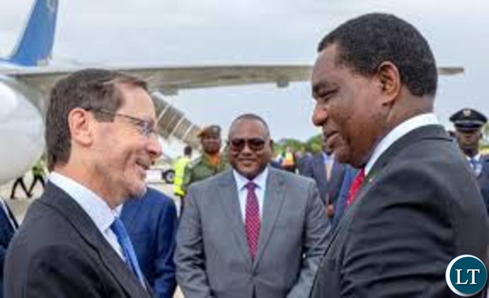 President of Israel leaves Zambia